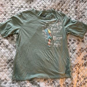 Disney Tinkerbell Green Cotton T-Shirt